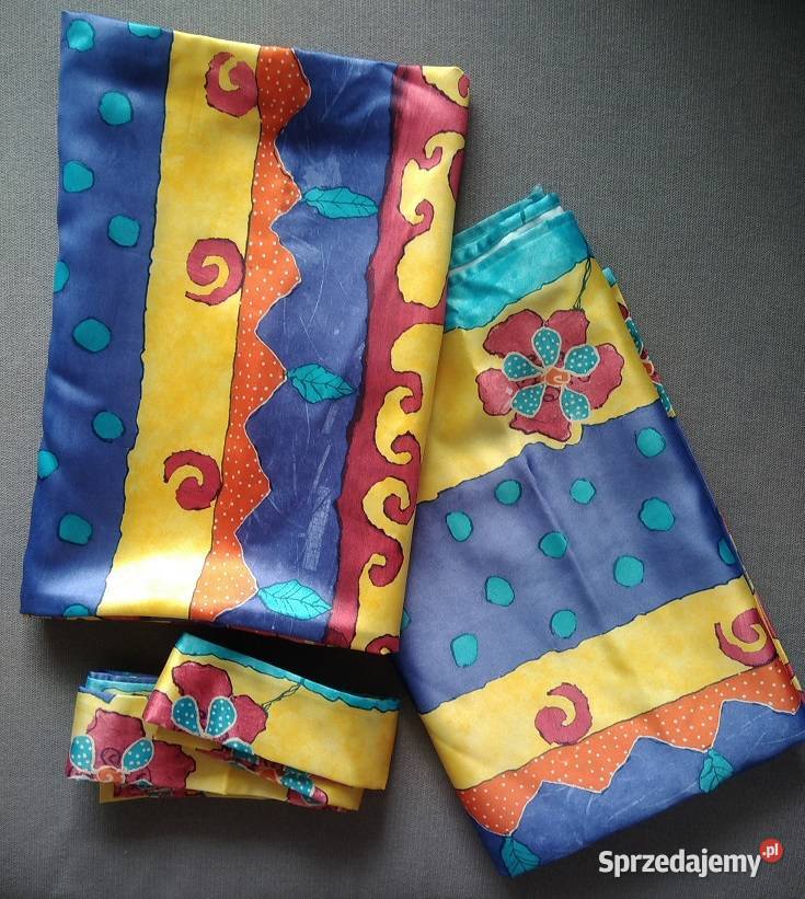 krótkie satynowe zasłonki multikolor 2 dolnośląskie Oleśnica sprzedam