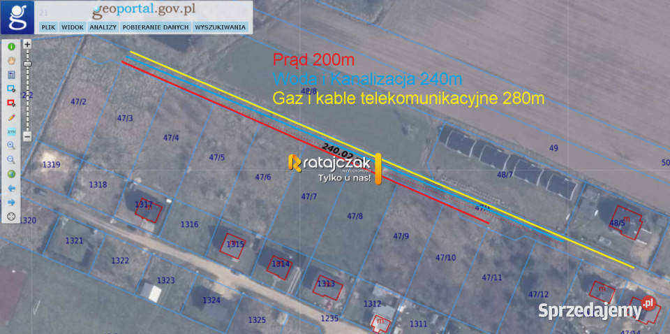 Grunt na sprzedaż Wierzchucino Kapitańska 1239m2 1239m2 sprzedam