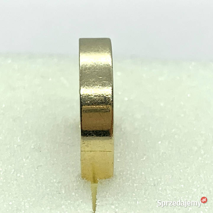 Złota OBRĄCZKA damska szeroka 14K W Kruk r10 mazowieckie Warszawa