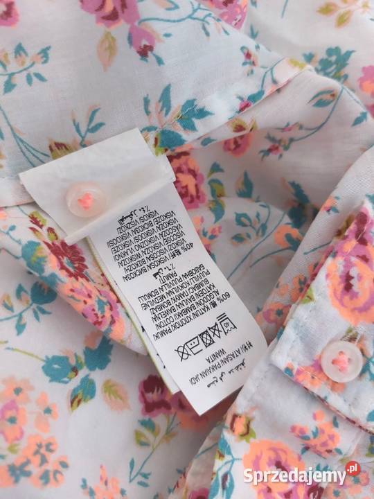 Bluzka biała kwiaty L 40 MarksSpencer MS wiskoza Warszawa