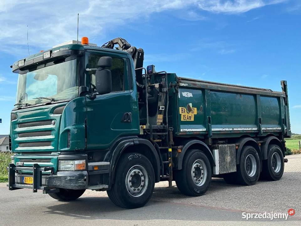 Wywrotka 8x4 z dzeigiem bordmatic Scania