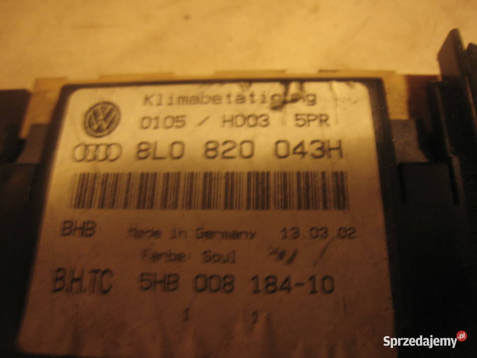 Panel sterowania nawiewów nadmuchu climatronic Rok produkcji 2001 sprzedam