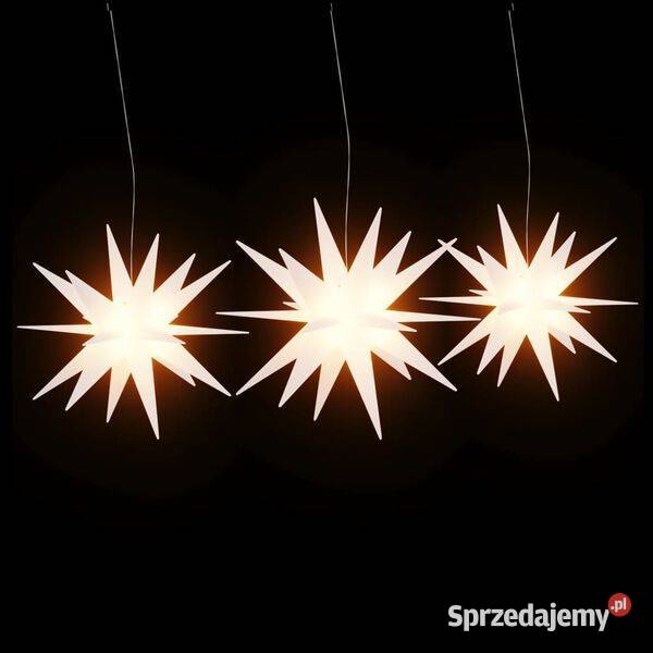 vidaXL Ozdoby świetlne z LED 3 składane