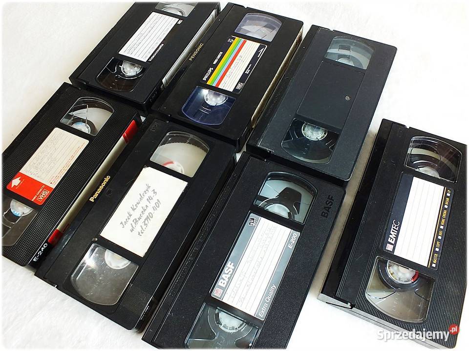Kaseta VHS 7 Nagranych Kaset Video BASF VHS lubuskie Żary