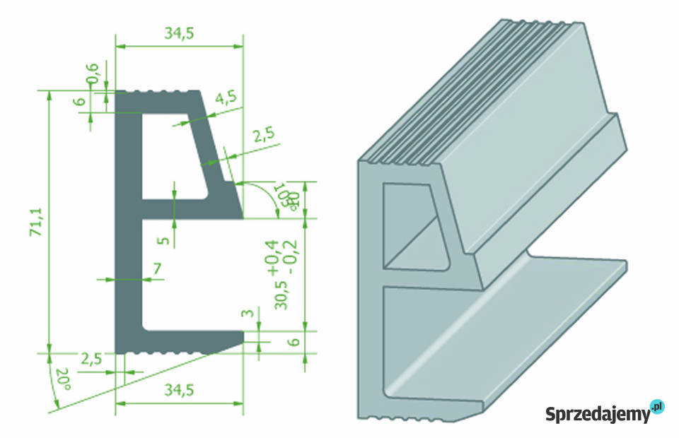 Obrzeże uniwersalne 30 panela podłogowego