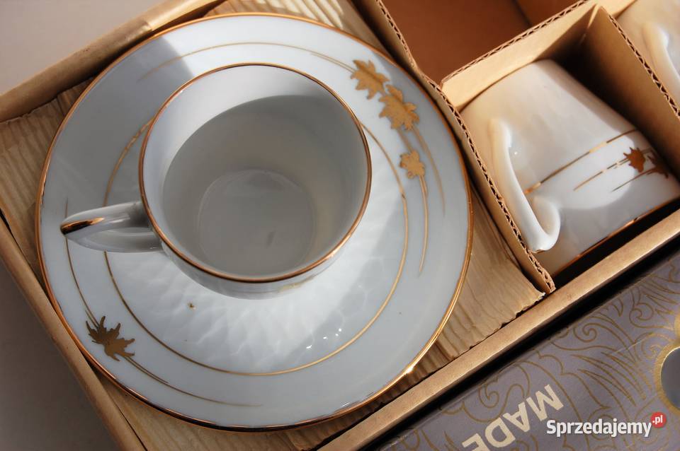 Filiżanki biała porcelana chińska złocona sprzedam