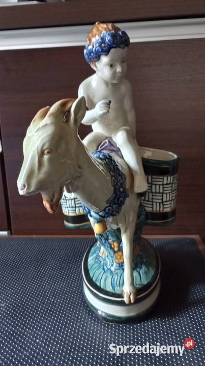 Figurka Majolica Kozi jeździec małopolskie Kraków sprzedam