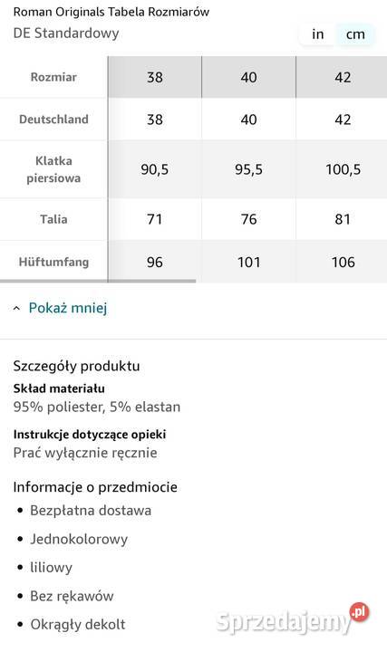 Efektowna nowa sukienka rozmiar 16 LXL fioletowy Lublin sprzedam