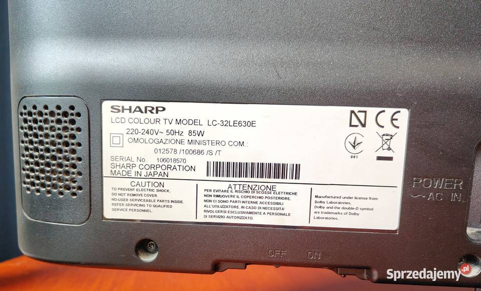 Telewizor Sharp Aquos LED Colour TV LC32 LE 630 Telewizory śląskie Jastrzębie-Zdrój