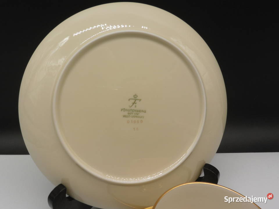Ekskluzywne Trio Śniadaniowe FRSTENBERG Fason Porcelana i szkło wielkopolskie Raszków