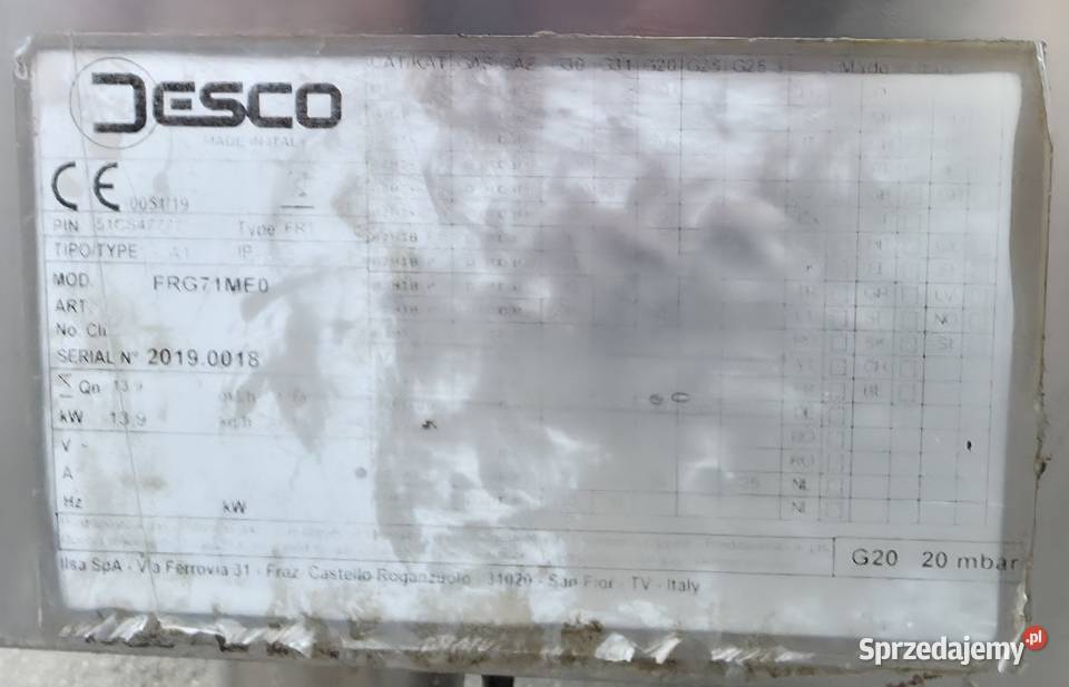 Frytownica gazowa 107242 mazowieckie Warszawa