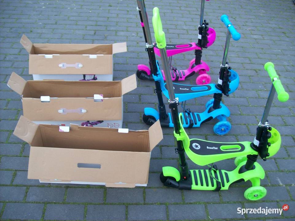 HULAJNOGA BALANSOWA TRÓJKOŁOWA BIEDRONKA 5w1 LED Rolki, wrotki i hulajnogi Głogowa