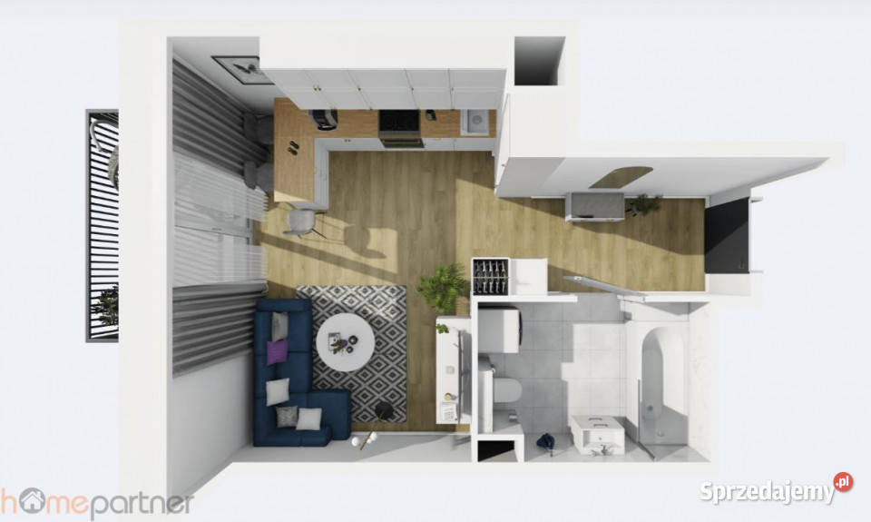 Mieszkanie 2835m2 1pokojowe Wrocław Fabryczna 28.35m2 dolnośląskie