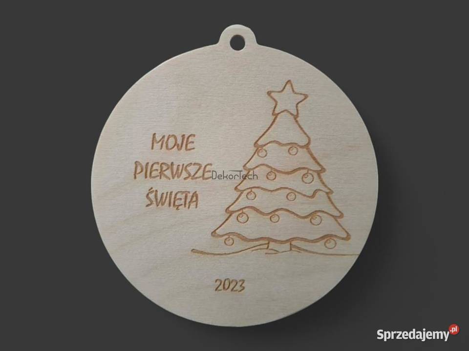 Bombka z grawerem Moje pierwsze Święta Ozdoba na Boże Narodzenie Chomranice