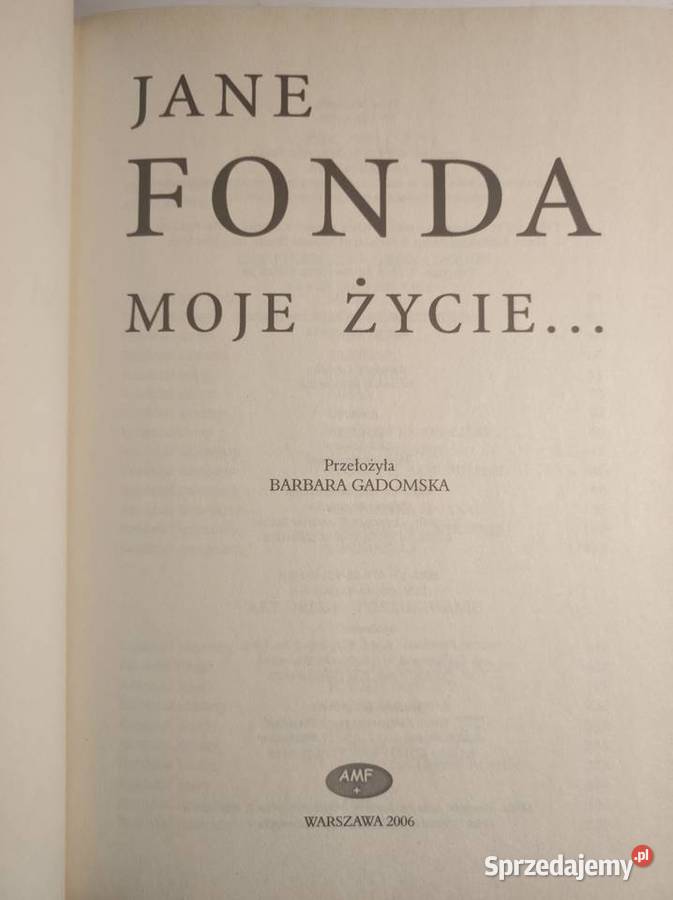 Jane Fond Moje życie autobiografia album książka świętokrzyskie Kielce