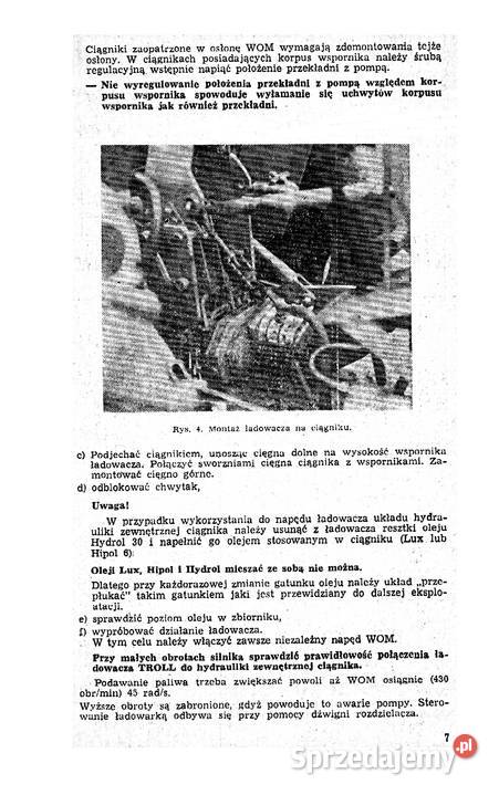 Ładowacz troll 350 T 274 instrukcja i katalog Stalowa Wola
