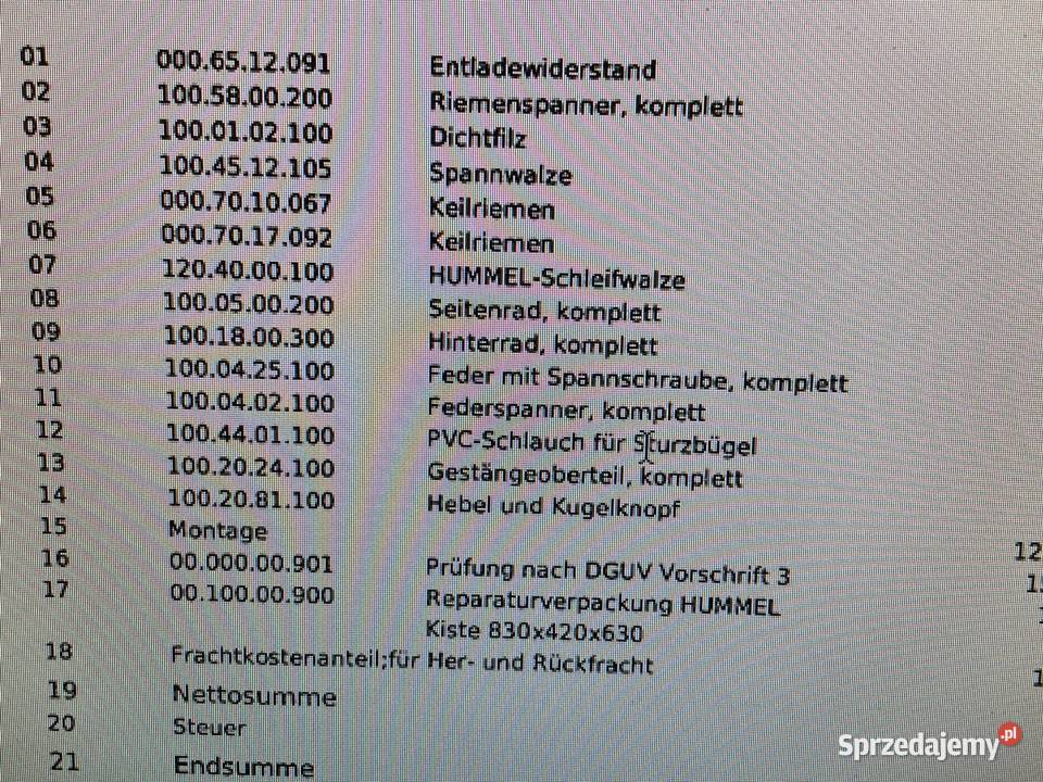 Szlifierka taśmowa LĘGLER Hummel opolskie Opole sprzedam
