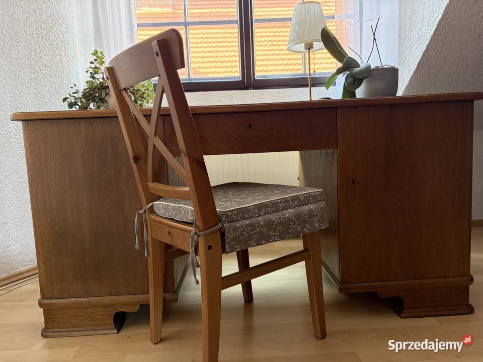 Biurko z drewna dębowego 80cm dolnośląskie Gryfów Śląski