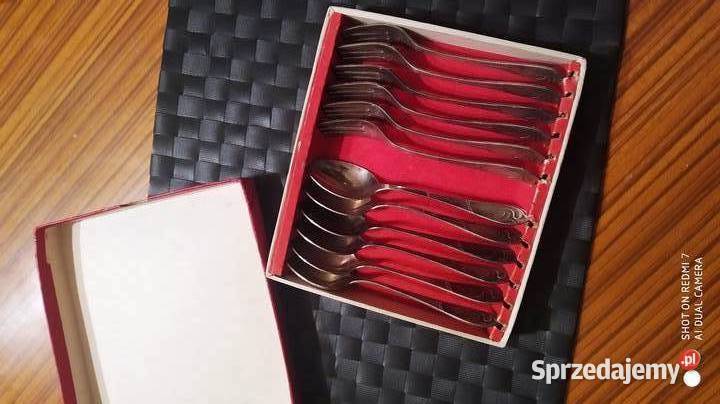 Komplet widelcy i łyżek posrebrzanych Tomaszów Mazowiecki