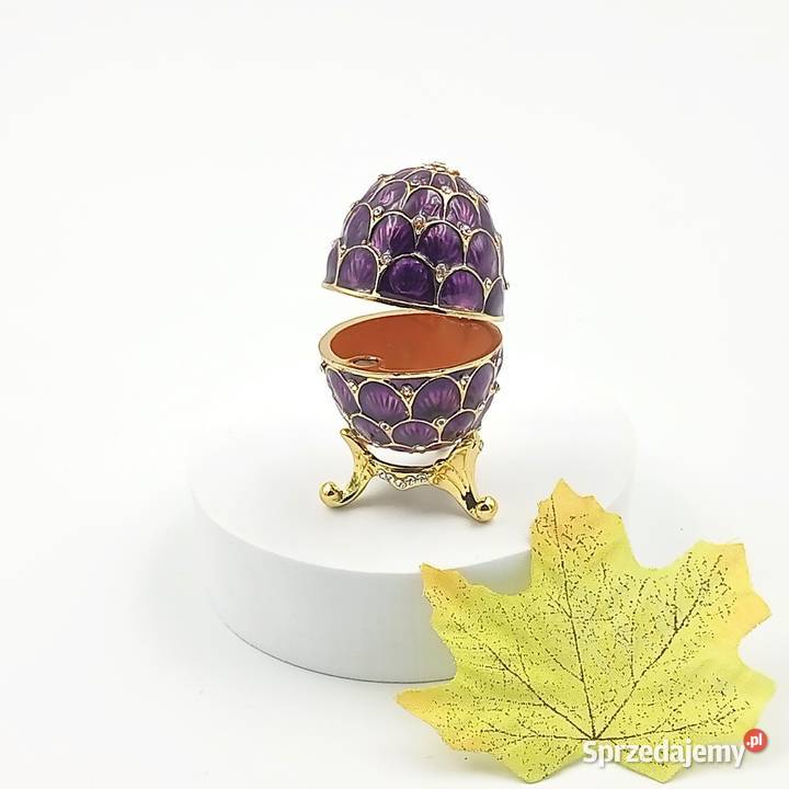 Jajko jajo faberge pojemniki szkatułka fiolet Zawiercie