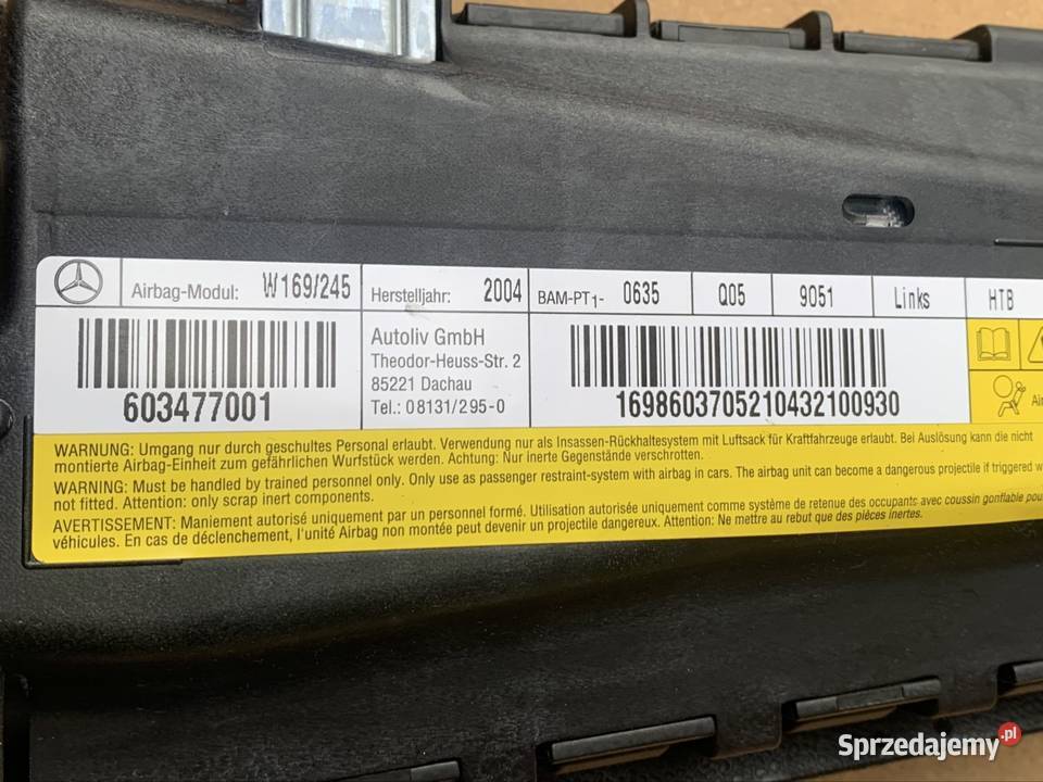 Airbag poduszka powietrzna siedzenia lewa prawa Szczecin