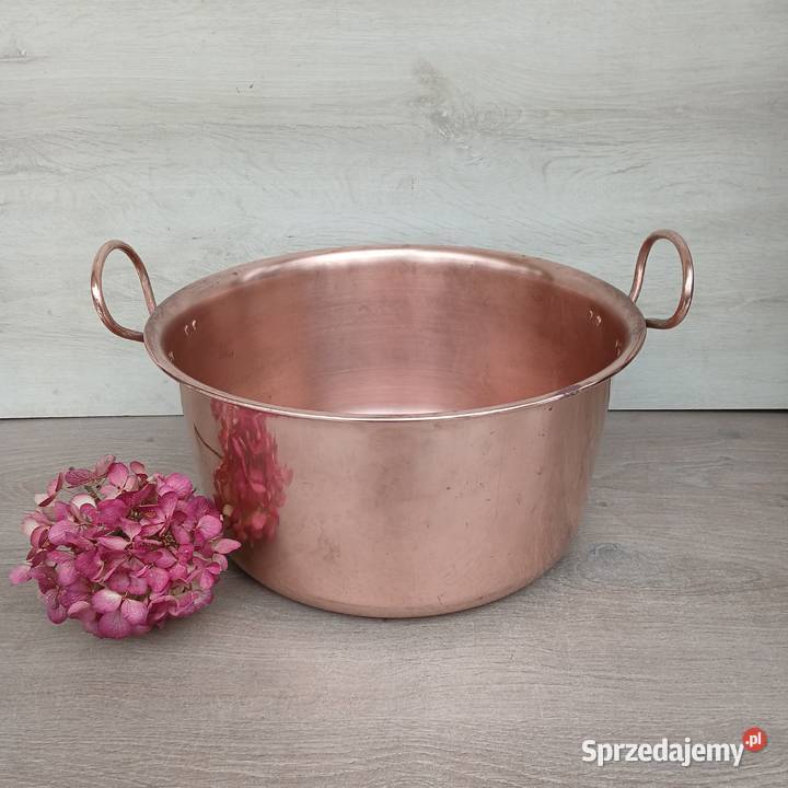 Duża miedziana misa miedziany garnek do powideł mazowieckie Warszawa