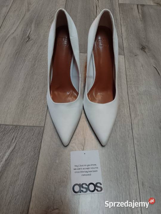 3940 ASOS DesignBiałe czółenka szpilki Czółenka Kraków sprzedam