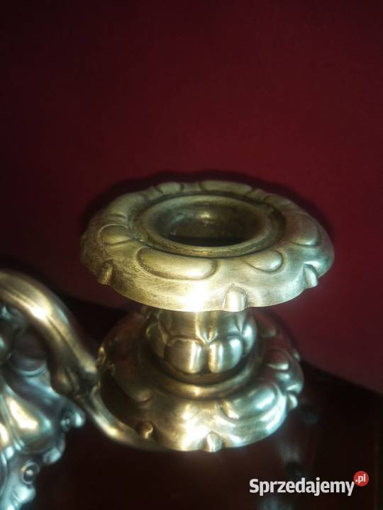 Świecznik plater sygnowany Na 3 świece Gdańsk