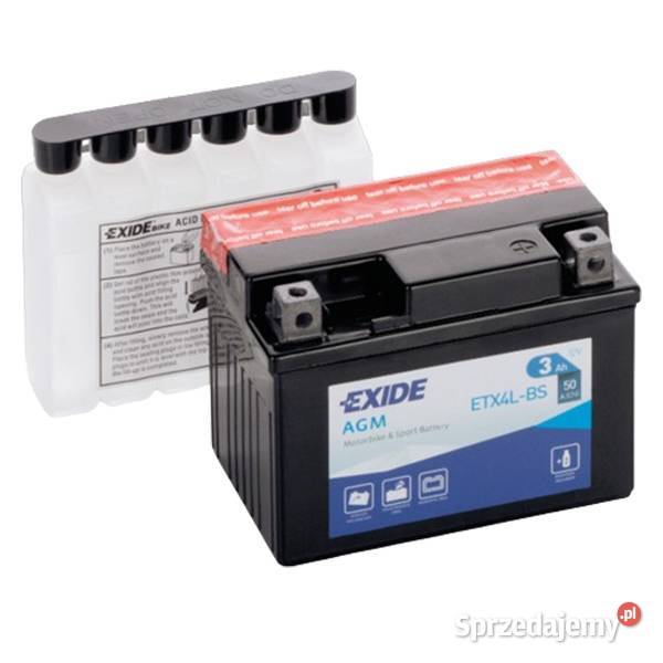 Akumulator Exide Moto AGM 12V 3Ah 50A P ETX4LBS