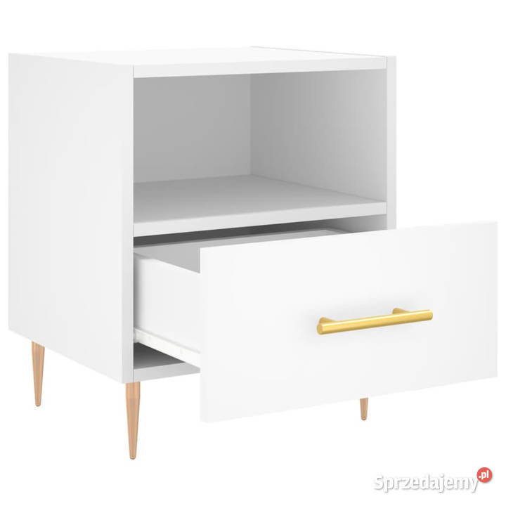Szafka nocna biała 40x35x475 materiał