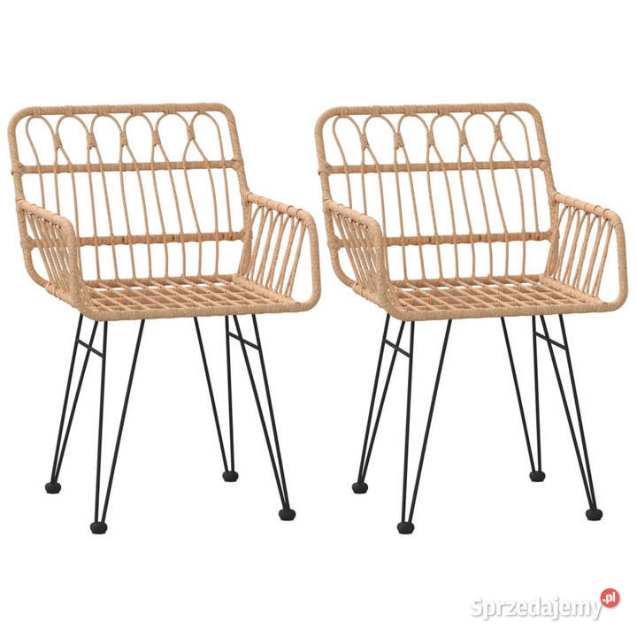 Krzesła ogrodowe 2 56x64x80 rattan PE WM319426