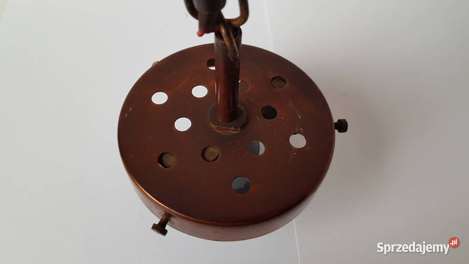 Stara lampa wisząca PZM oświetlenie PRL Dąbrowa Górnicza