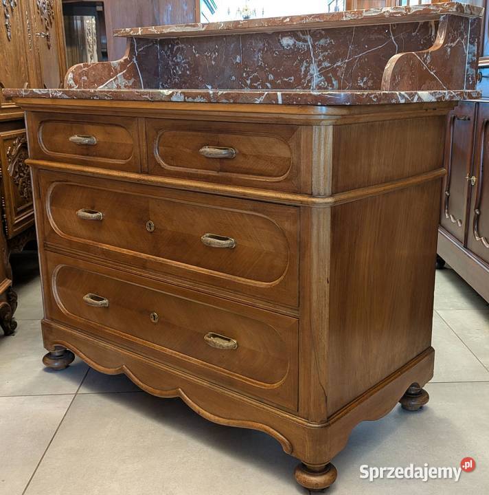 Komoda dębowa z marmuremsklep Dąbrowa Górnicza