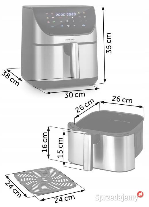 Frytkownica na Gorące Powietrze XL 8L 1700W Pamiątkowice