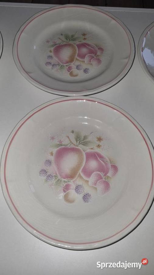 Talerze Deserowe Ceramika Włoska Ironstone