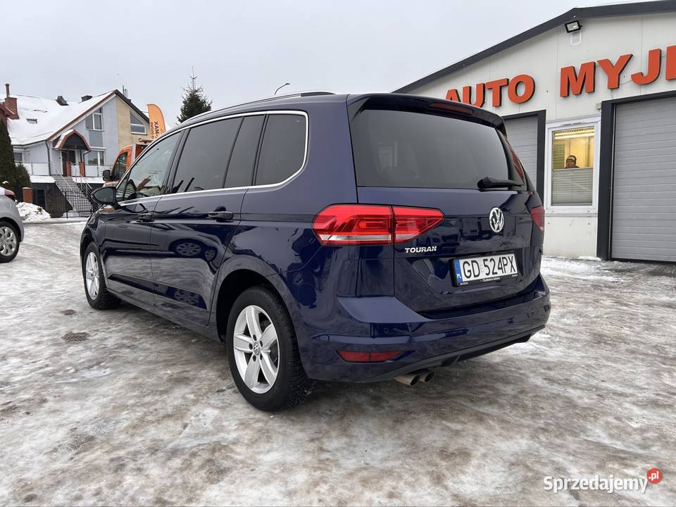 VW Touran 7os Salon 1 Właściciel FV 23 Highline Rok produkcji 2017 Gdańsk