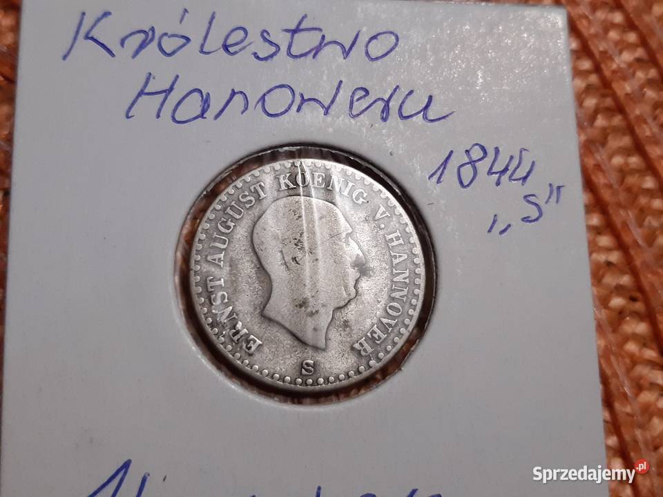 moneta srebrna Królestwo Hanowaru z 1844r Łomża