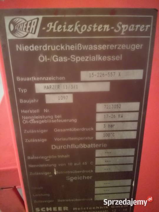 Części do pieca SCHEER symbolicznie mazowieckie Sochaczew