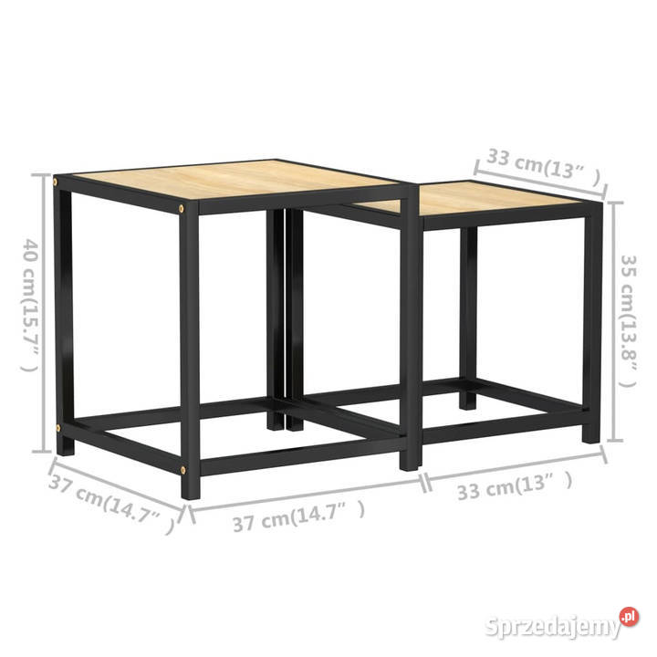 Stoliki herbaciane 2 MDF dąb sonoma WM331657 Warszawa sprzedam