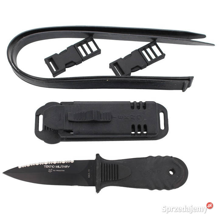 Nóż nurkowy FOX Tekno Military Black Blade 64311 Akcesoria, narzędzia i noże Warszawa