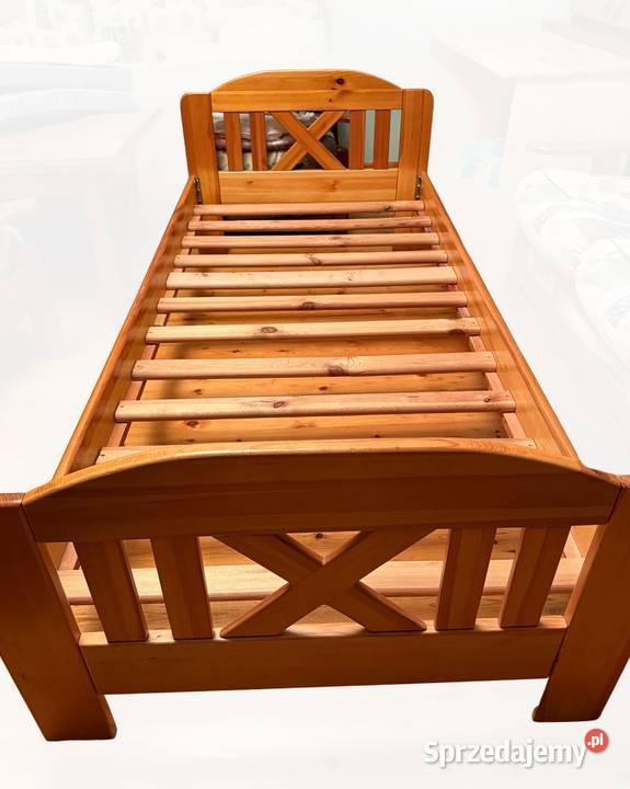 Łóżko drewniane z materacem 90x200 90cm Lublin