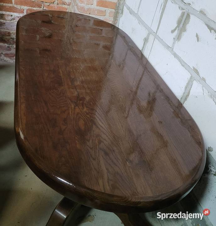 Stół dębowy z grubym blatem Zamość