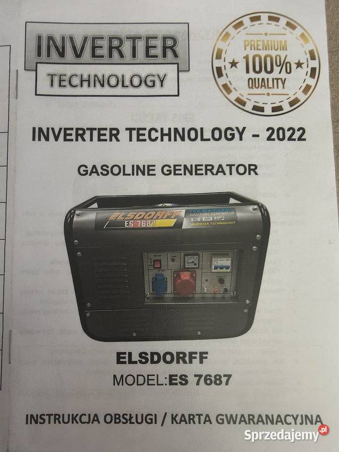 Agregat Generator Prądotwórczy ELSDORFF ES 7687 Kielce