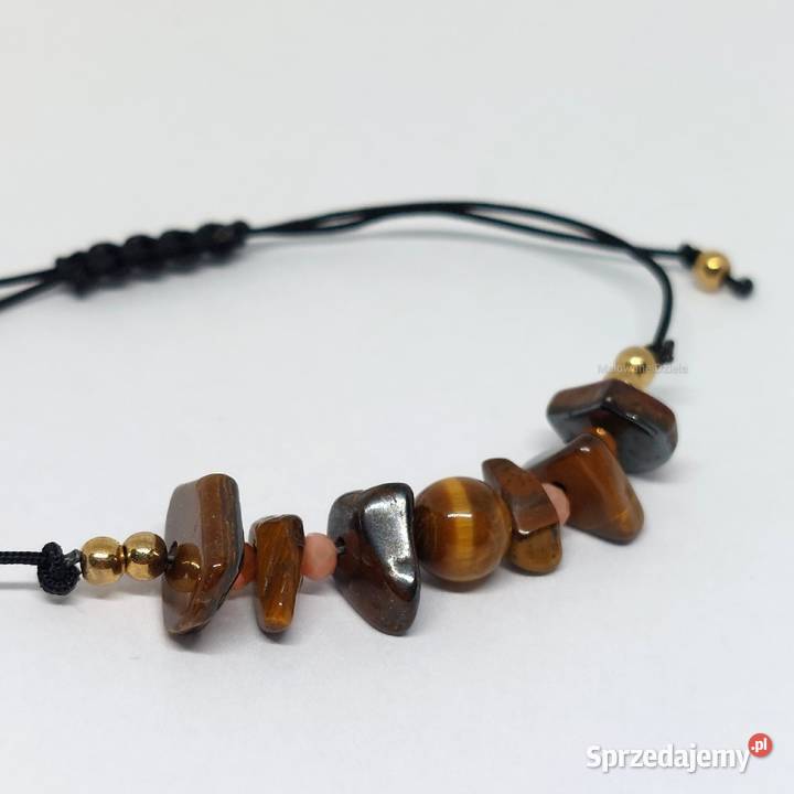 Bransoletka ręcznie robiona tygrysie oko Lębork