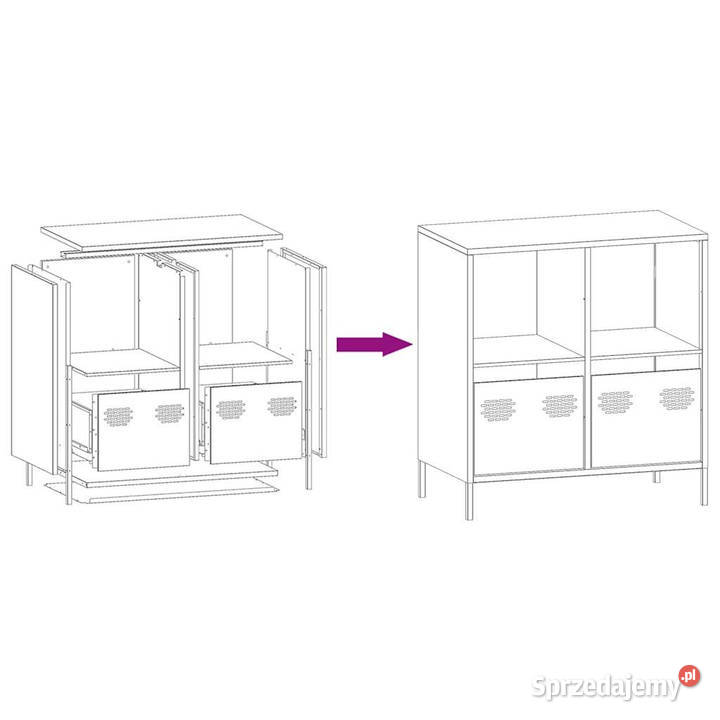 Szafka antracytowa 68x39x735 stal walcowana na Pozostałe
