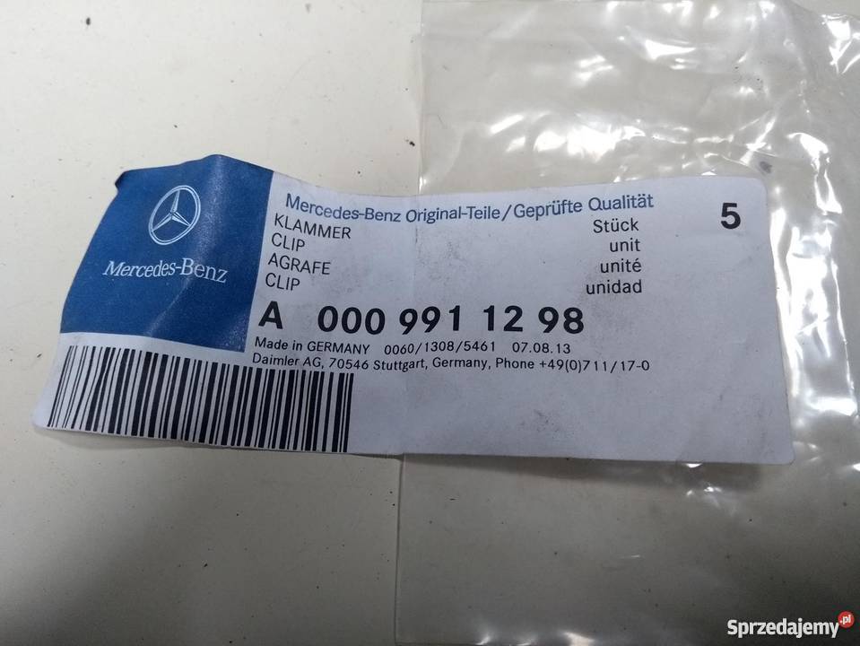 MERCEDES SLK R171 mocowanie spinka Karoseria
