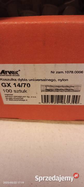KOSZULKA DYBEL 14X70 mm NYLONOWY Z KRÓTKĄ STREFĄ Tychy