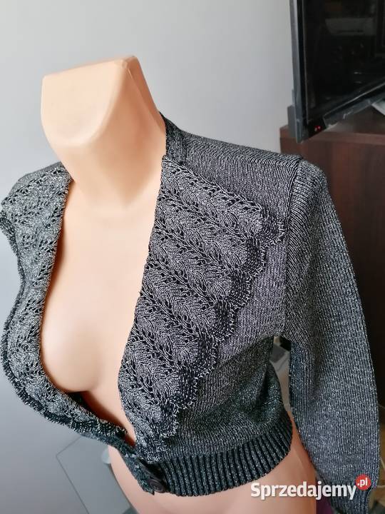 NOWY DAMSKI SWETER ZE SREBRNĄ NITKĄ RUNIWERSALNY Łódź