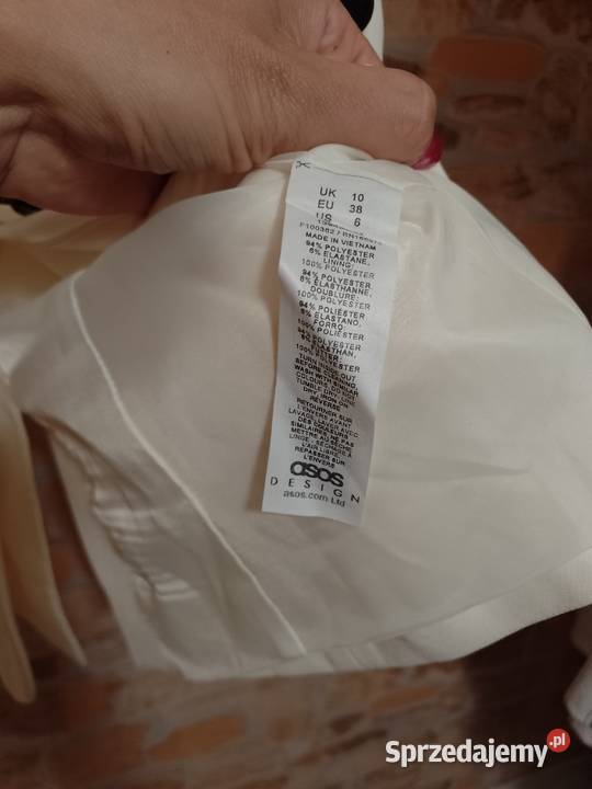 36S ASOS Design Ekskluzywna kamizelka biały Kraków sprzedam