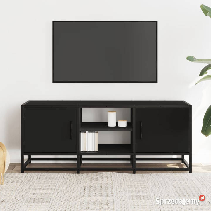 Szafka pod TV czarna 100x35x41 materiał Warszawa